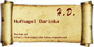 Hufnagel Darinka névjegykártya